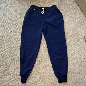 Figs Deep Blue Jogger Scrubs Pants Size S